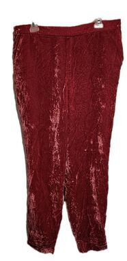 BODEN Raspberry Red Velvet Joggers Size 12